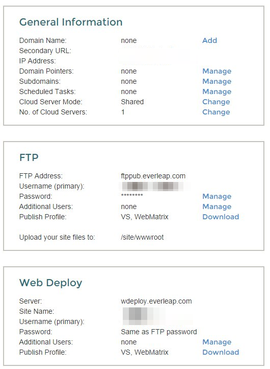 FTP and Web Deploy